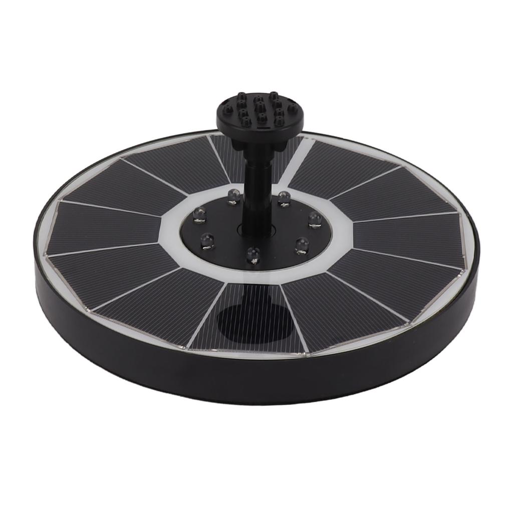 Solar Fountain Light with 8 Nozzles 3.5W 900mAh Colorful Powerful Solar Bird Bath Fountains for