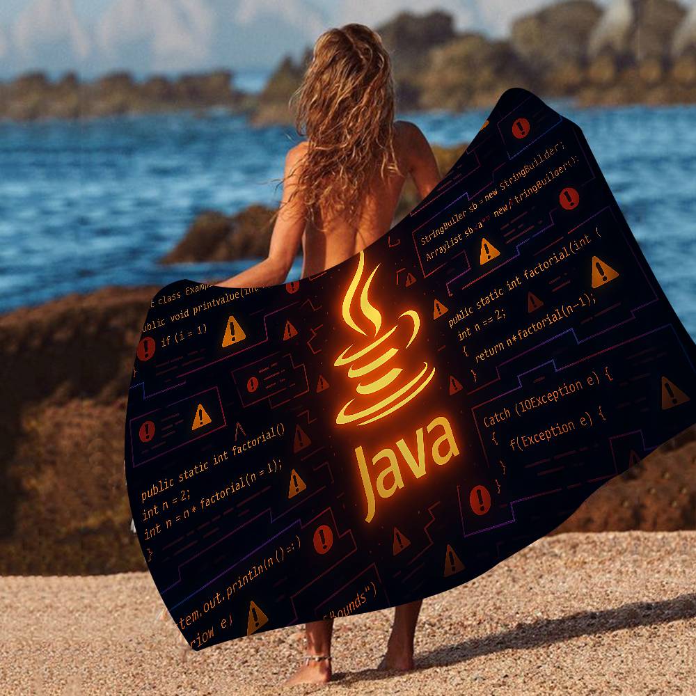 Логотип J-Javas Пляжное полотенце Цветные банные полотенца Для девочки Микрофибра Быстросохнущие На заказ Без песка Пляж Йога Спа Бассейн