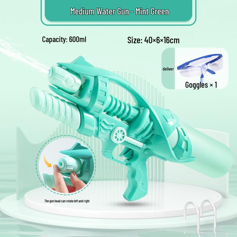 Large Capacity Water Gun Toy for Girls - Pull-Type Squirt Gun with Girlish Heart Design
