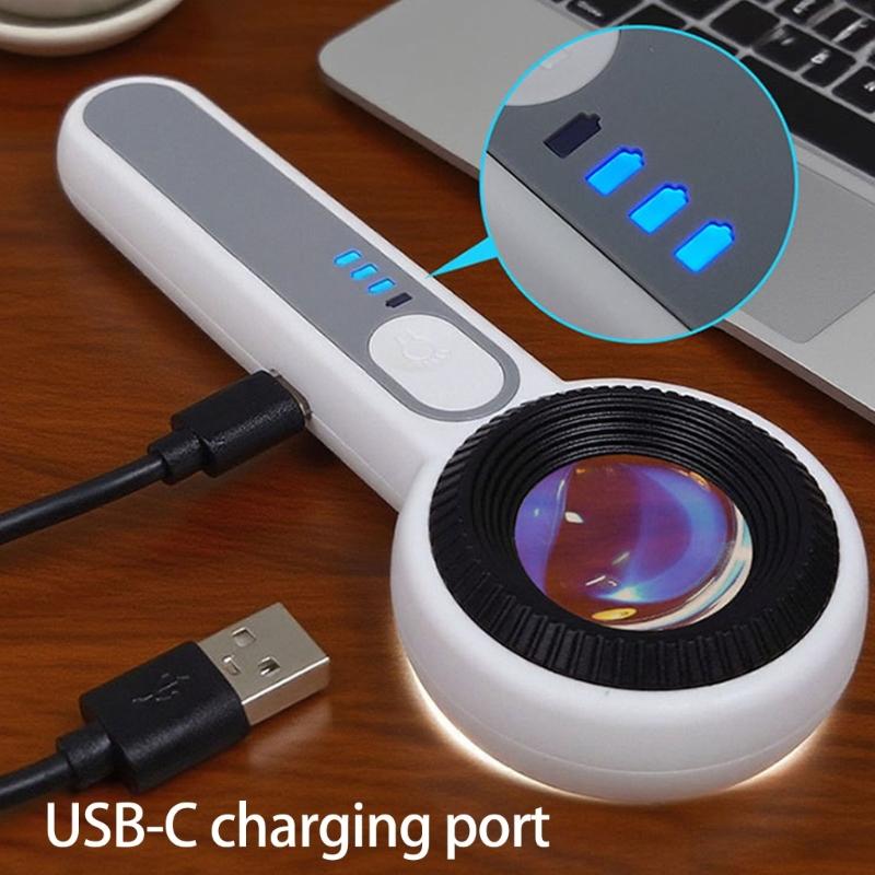 Professional Gemstones Magnifier High Magnification Jewelry Loupe with Rechargeable Battery and Light System for Jewelry