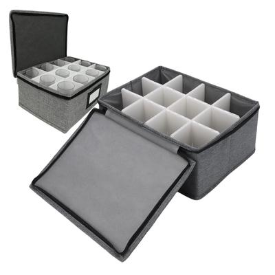 Wine Glass Storage Box Multifunctional Oxford Cloth 12 Whisky Glasses Storage Box for Home