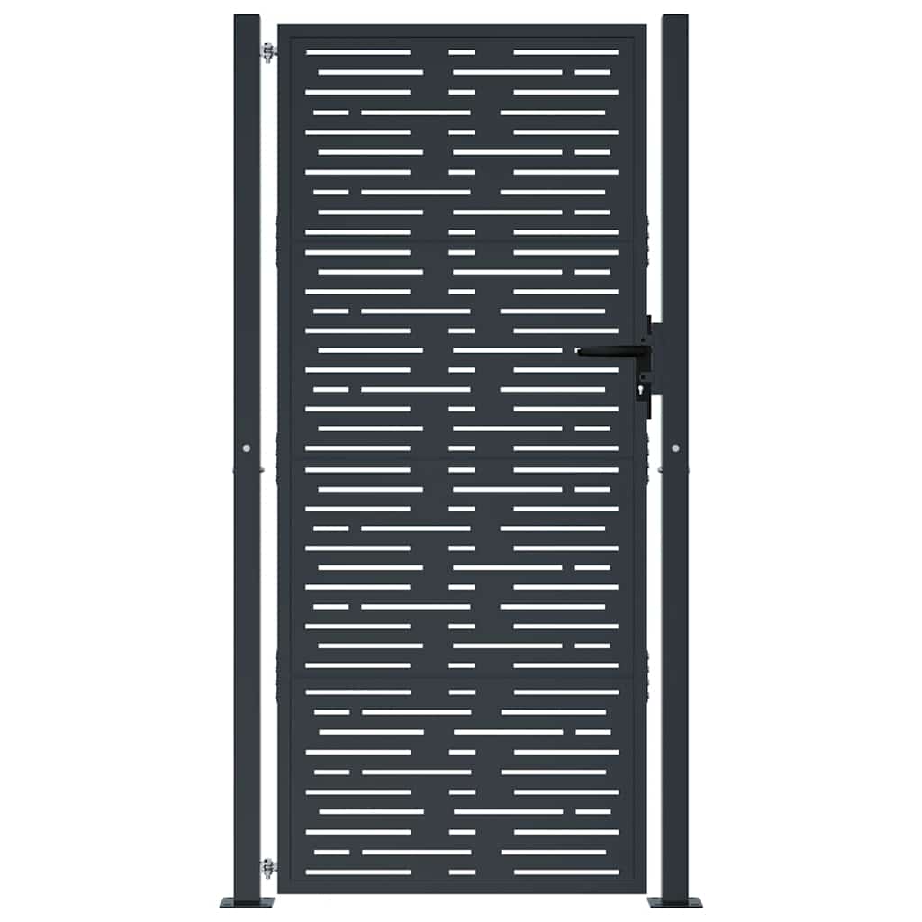 Garden Gate Anthracite 100 X 200 Cm Steel Square Design