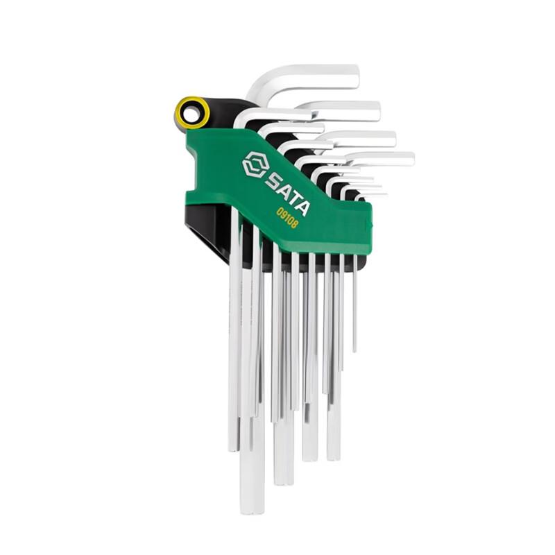SATA 12-Piece Imperial Extra-Long Hex Key Set 1/16 -3/8