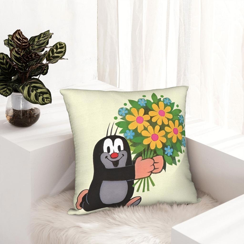 The Little Mole Krtek Pillowcase Soft Fabric Cushion Cover Decor Cartoon Floral Pillow Case Cover Home Drop Shipping