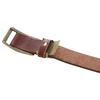 (Mitake Sangyo) Himeji Leather Slide Buckle Belt (Men's, Infinitely Adjustable, No Holes, Business Belt, 40s, Himeji Leather, Genuine Leather, Made