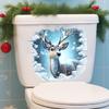 2025 Christmas Waterproof Removable Deer Wall Sticker for Bathroom Decoration