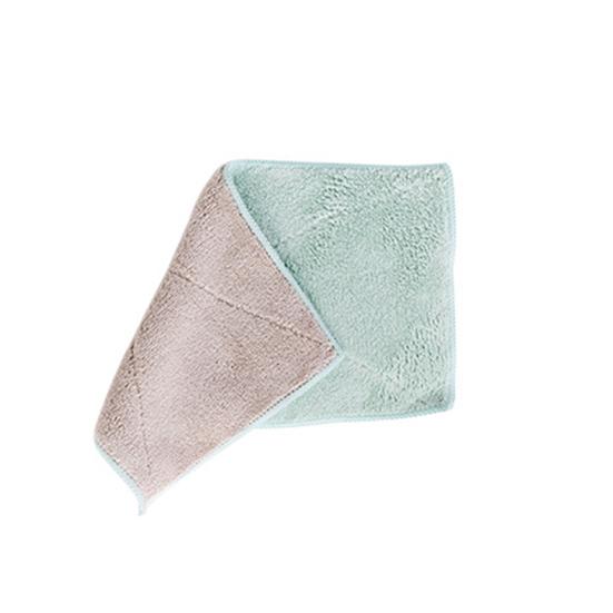 Kök Badrum Tvåfärgad Absorberande Tvätt Rengöring Handduk Disktrasa Trasa