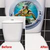 Submarine Cabin Door 3D Turtle Toilet Stickers Bathroom Accessories Toilet Tub Wall Decals Animal Waterproof Home Decoration