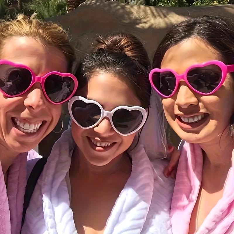 12er Pack Neonfarben Herzform Partygeschenke Sonnenbrillen Unisex Halloween- und Weihnachts-Requisiten