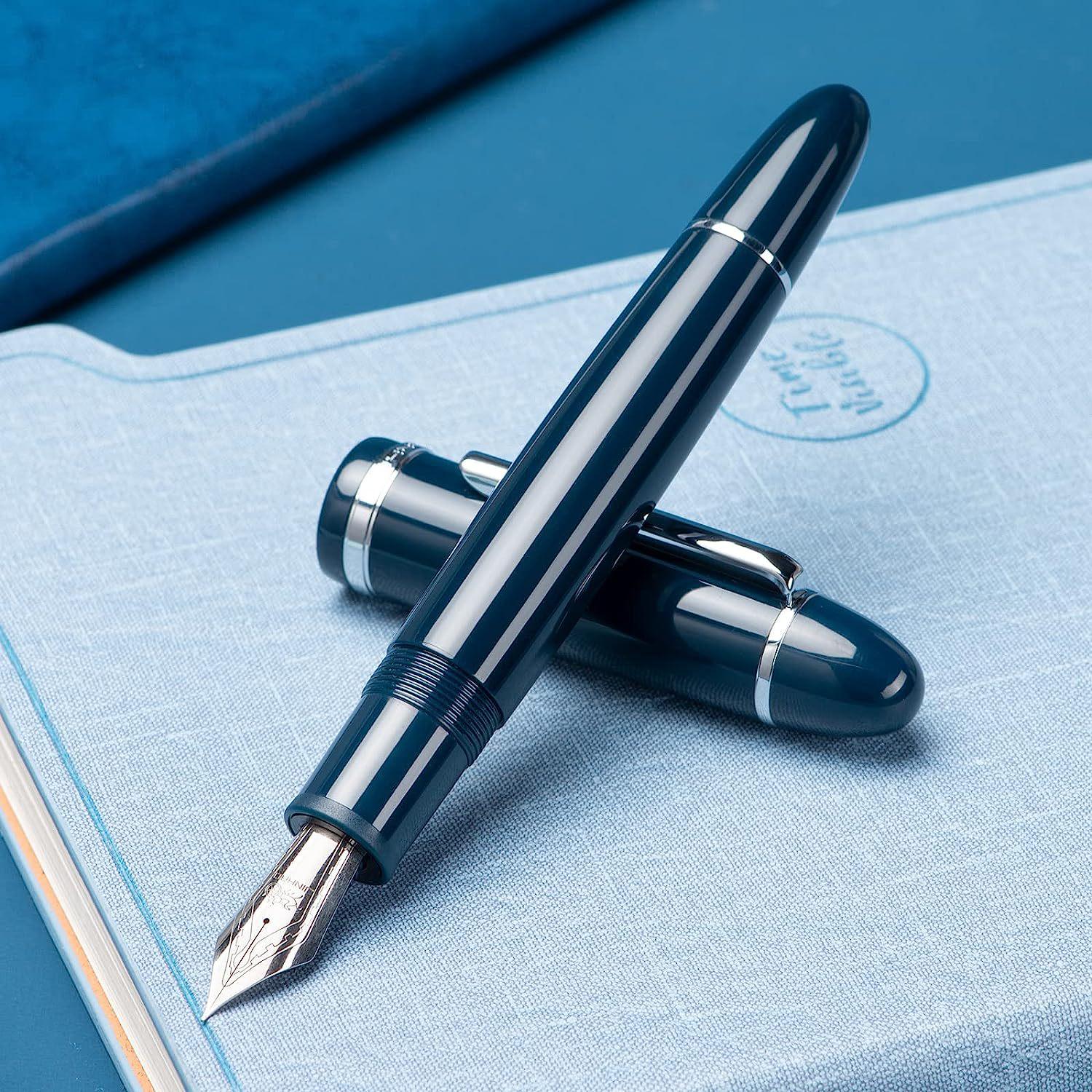 Jinhao X159 Nagy Akril Töltőtollval No. 40-es Tollhegy Üzleti Kalligráfiához, Kompatibilis Univerzális Tintapatronokkal 0.7mm M Nib
