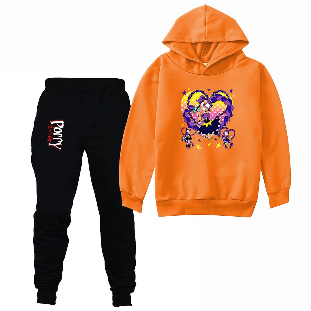 4142 Kids Girls Lily Lovebraids Print Long Sleeves Hoodies Pants Clothes Set