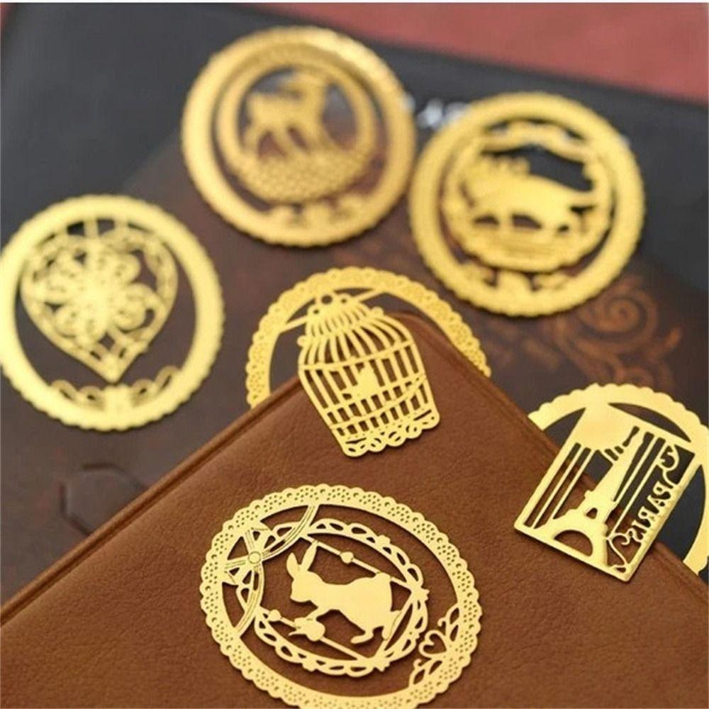 

Creative Mini Office Stationery Reading Student Paper Cilp Bookmark Metal Bookmarks Cat Book Clips Heart