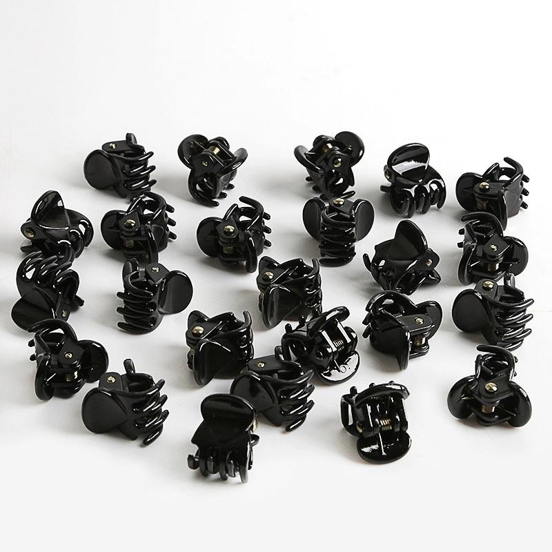 Small Hair Claw Clips for Women Girls Korean Simple Mini Black Transparent Plastic Clips Hairpin Kids Hair Styling Accessories