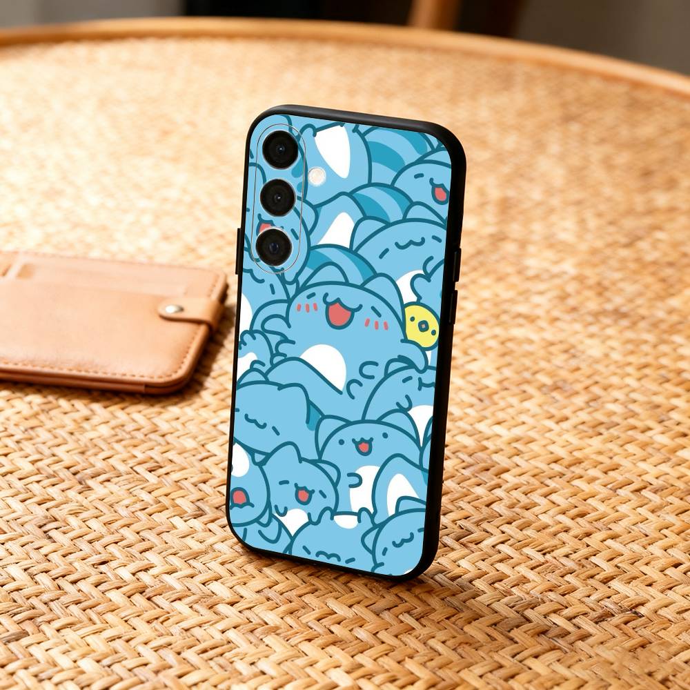 Чехол для телефона Fluffy-Cat B-Bugcat C-Capoo для Samsung A73,72,71,A52,51,40,41,A22,A32,31,A13, Мягкий черный корпус Samsung a11