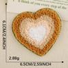 Chenille Heart & Flower Embroidery Patch with Adhesive Backing