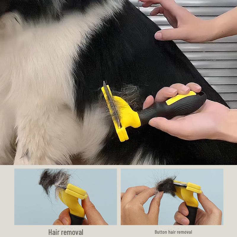 Гребінець для видалення шерсті домашніх тварин: Інструмент для видалення шерсті та проріджування в один клік для собак і котів