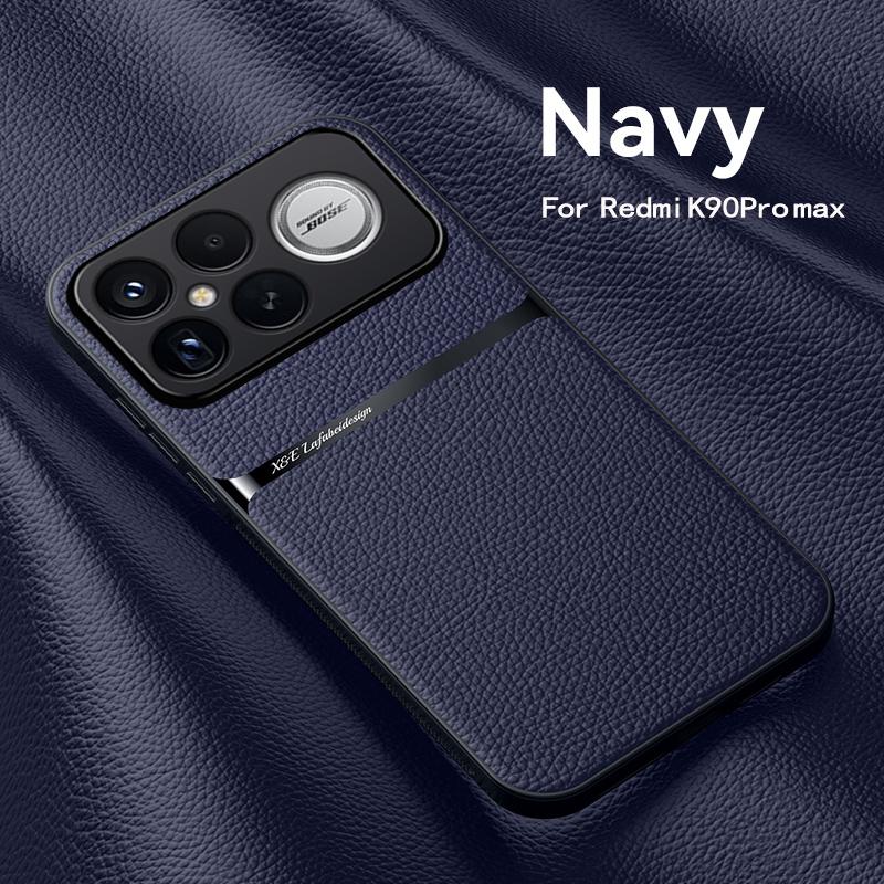 Luksusowe etui biznesowe z wysokiej jakości skóry o fakturze liczi na telefon Xiaomi Poco F8 Ultra F8 Pro, magnetyczne do samochodu, ochrona aparatu, odporne na wstrząsy, bumper