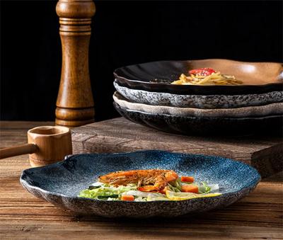 Japonský keramický talíř s mušlemi, příborový tácek, domácí restaurace, grilovací špíz, servírovací talíř na sushi, sada nádobí, sada talířů