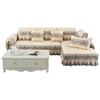 High End Embroidered Lace Sofa Cushion, Quilted Fabric Sofa Cushion, Thickened Anti Slip Sofa Cover, All Season Use