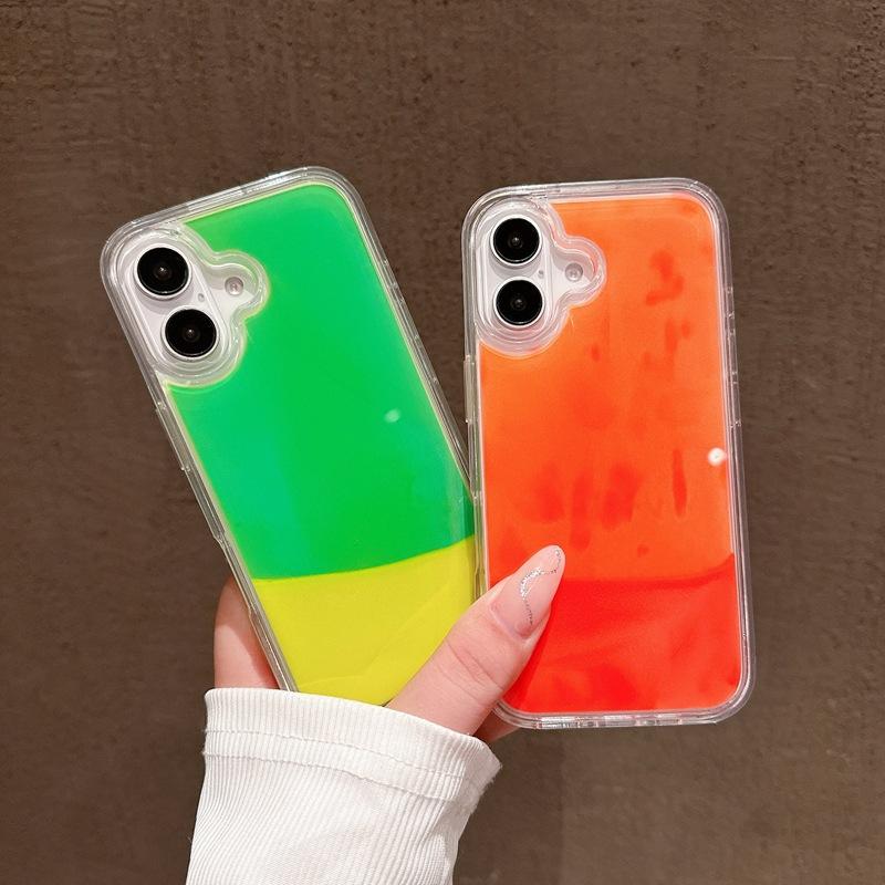 In Stock Luminous Quicksand Phone case for iPhone case Luminous Liquid Sand Back Cover Glow Glitter Case for iPhone 16 15 14 13