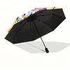 1pc Mickey, MinnieDesign Automatic Open/close Folding Umbrella - Compact Travel Umbrella, Heavy-Duty 8-Rib Construction