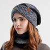 soft Winter Beanie Hat Scarf Set Thicken Warm Wool Hat Thermal Knit Cap  Winter Season