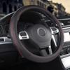 Coprivolante DERMAY in Vera Pelle 2 colori Misura M adatta diametro esterno 14-15" ford focus skoda octavia vw ecc.. la maggior parte delle auto