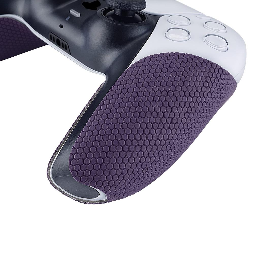 eXtremeRate Sweat Absorption Grip Compatible with PlayVital PS5 Soft Rubber Pad Handle Grip Sticker Compatible with PS5 Honeycomb Textured Surface