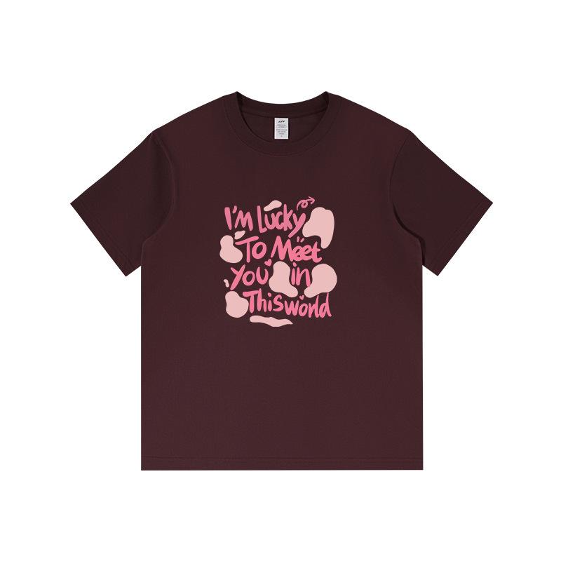 

2023 Summer Unisex Cotton T-Shirt: Trendy, Loose-Fit, Ins Style Short Sleeve for Couples M (50-60 kg)