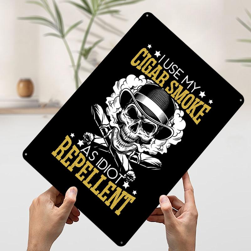 

Cigarette Smoker Printed Poster Customized Wall Art Retro Vintage Metal Tin Signs for Coffee Bar Accessories Office Decor Room 7.9x11.8In(20x30cm)