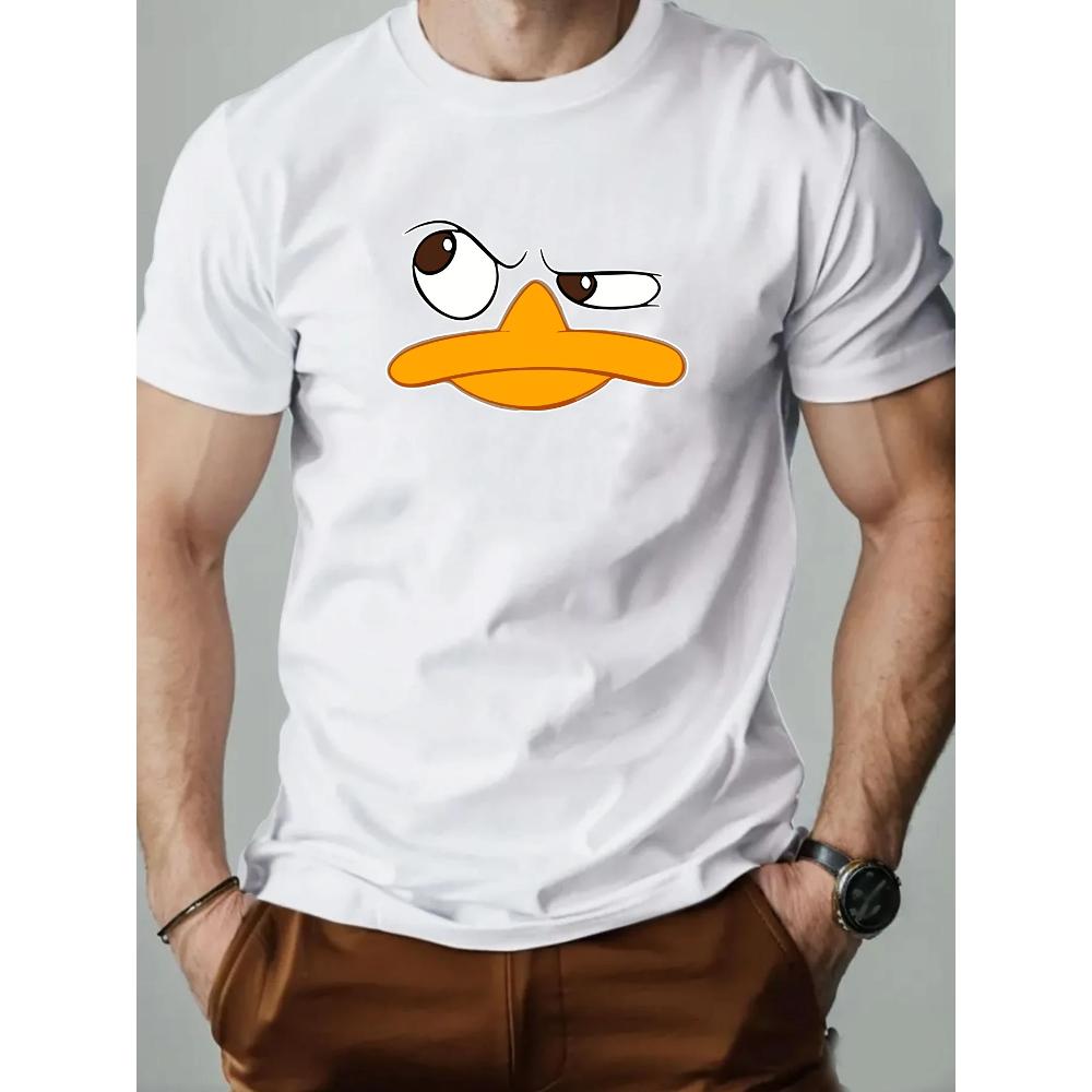 

Sassy Duck Face Graphic T-Shirt,Soft Breathable & Fade-Resistant, Classic Fit for Daily Casual Wear M білий