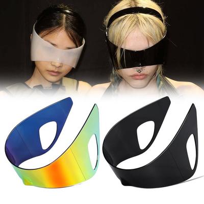 Gradient Color Futuristic Sunglasses Oversized Wrap Around Sports Sun Glasses Chic Rimless Punk Shield Goggles for Men Women