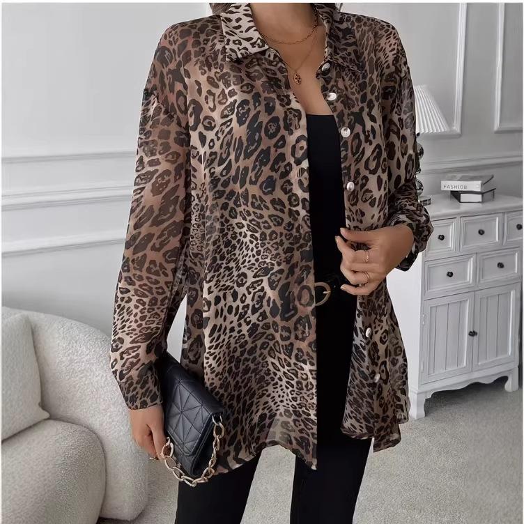 Geknoopte Blouse met Luipaardprint