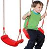 Taeku Children's Swing Set, Plastic Swing Seat with Rope, Adjustable Tree Swing Set Accessory for Indoor and Outdoor Playgrounds (Red)