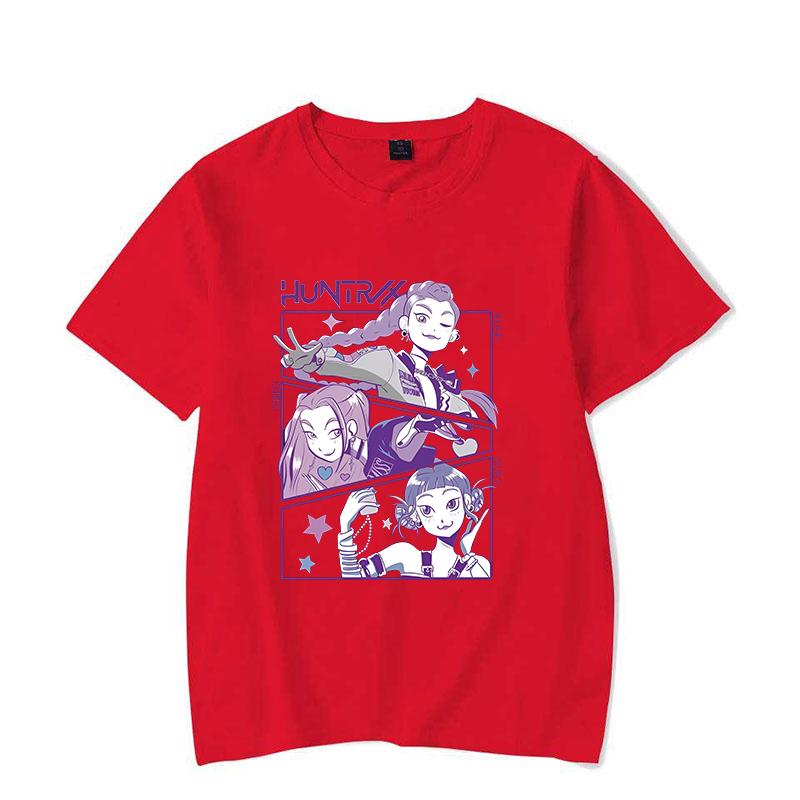 

Горячая Kpop Охотники на демонов Мира Руми Зои Графическая футболка Женская Мужская Модная футболка Рубашка с коротким рукавом Летняя футболка Топы S