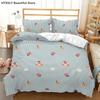 Cartoon Rabbit Bear Lovely Colorful Duvet Cover Bedding Set Pillowcases Bedclothes Single Double King Queen