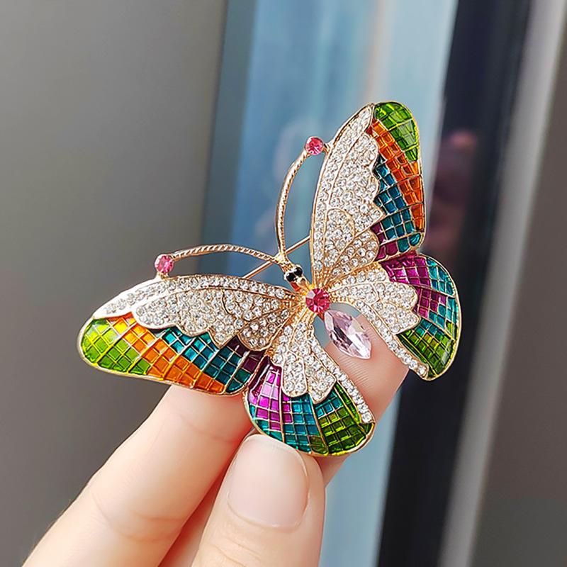 Luxury Colorful Butterfly Brooches for Women Insect Brooch Metal Pins Casual Party Office Suit Coat Jewelry