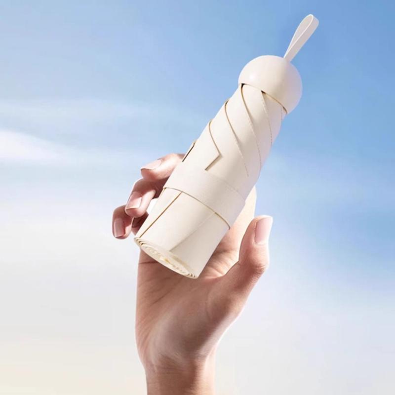 1PC Mini Capsule Umbrella UPF50+ Sun Protection Compact Foldable Rain Umbrella for Women Portable Travel Sunshade Umbrella