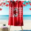 Asciugamano da Spiaggia Stampa AC Milan, Asciugamano Grande Morbido Asciugatura Rapida per Spiaggia Campeggio Nuoto