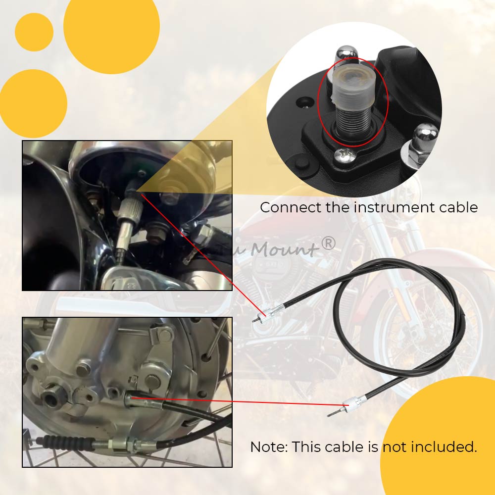 1 Pcs Lcd Digital Motorcycle Speedometer Dc 12V Brand New High Quality Durable Waterproof Anti-Vibration Mechanical Instrument