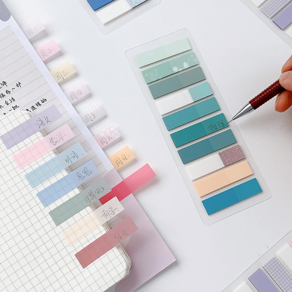 200Pcs Self Adhesive Index Stickers Waterproof Index Labels Sticky Notes Labels Book Page Marks Writable File Index Tabs