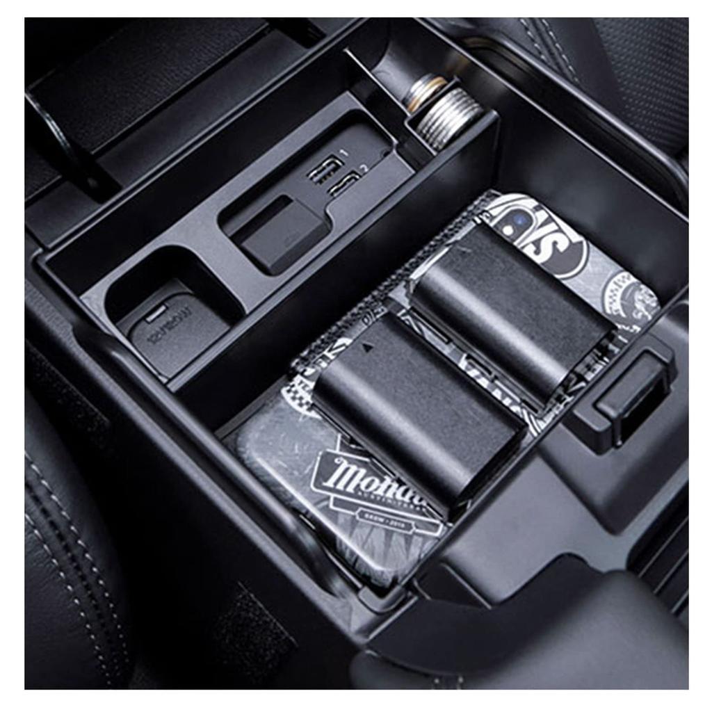 Coleya Custom Storage Box, Center Console Box, Accessories Tray, Armrest, USB Function, Rubber Mat,