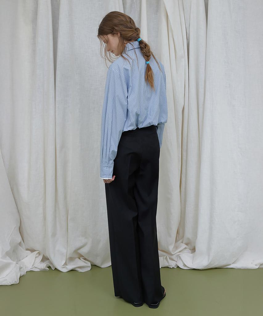 Lonkeu Essentiel Back Banding Pintuck Trouser_Slacks (Black)