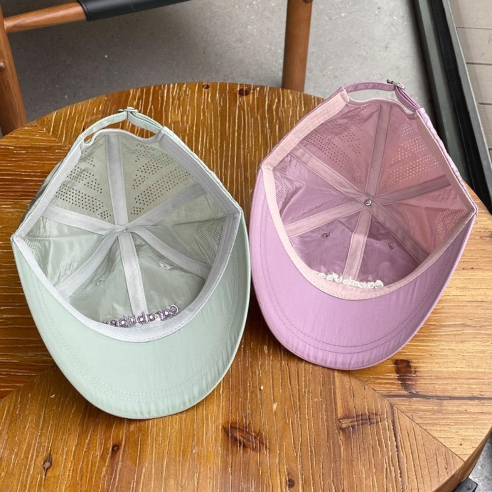 Fashion Wide Brim Baseball Cap Letter Embroidery Mesh Breathable Waterproof for Men Women Outdoor Sports Running Jogging Travel