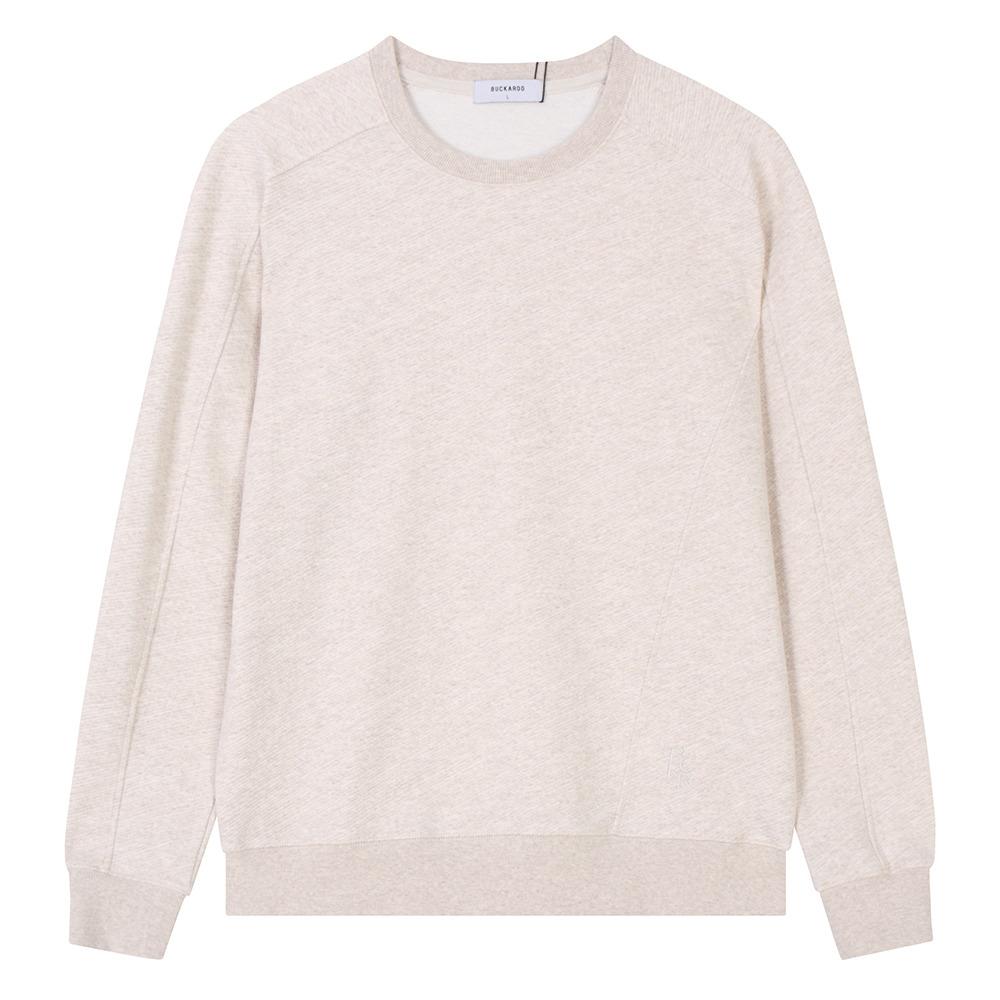 Burkeru Men S Bias Ribbed Round T-Shirt Oatmeal Oatmeal_M