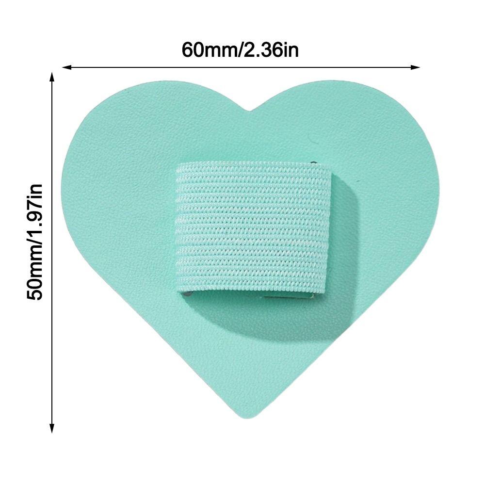 Circle Hair Band Pad Heart With Elastic Band Self-Adhesive Pen Clip Not Easy Fall Off Leather Decorative Hair Band