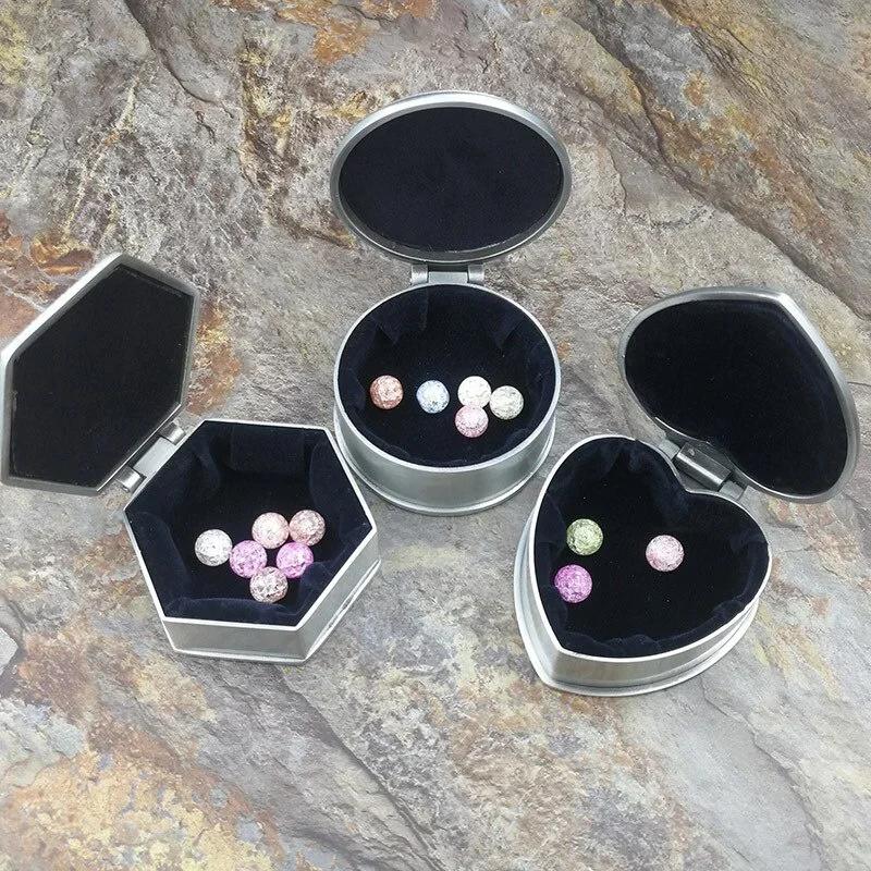 Fenical 1 stuks vintage ring box met geschenkdoos voor sieraden opbergkoffer huwelijk voorstellen verjaardag (roze kleine grootte