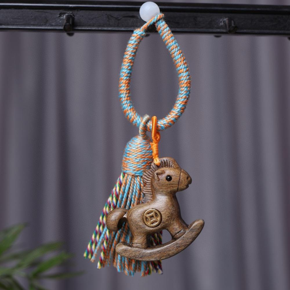 Cute Rainbow Carousel Horse Lucky Zodiac Phone Charm New Bag Decoration  Blessing Charm Style3