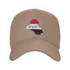Summer Iraq Map And Flag Baseball Cap  Kpop Rock Yk Retro Print Sun Trucker Hat Unisex Women SunProof Baseball Caps