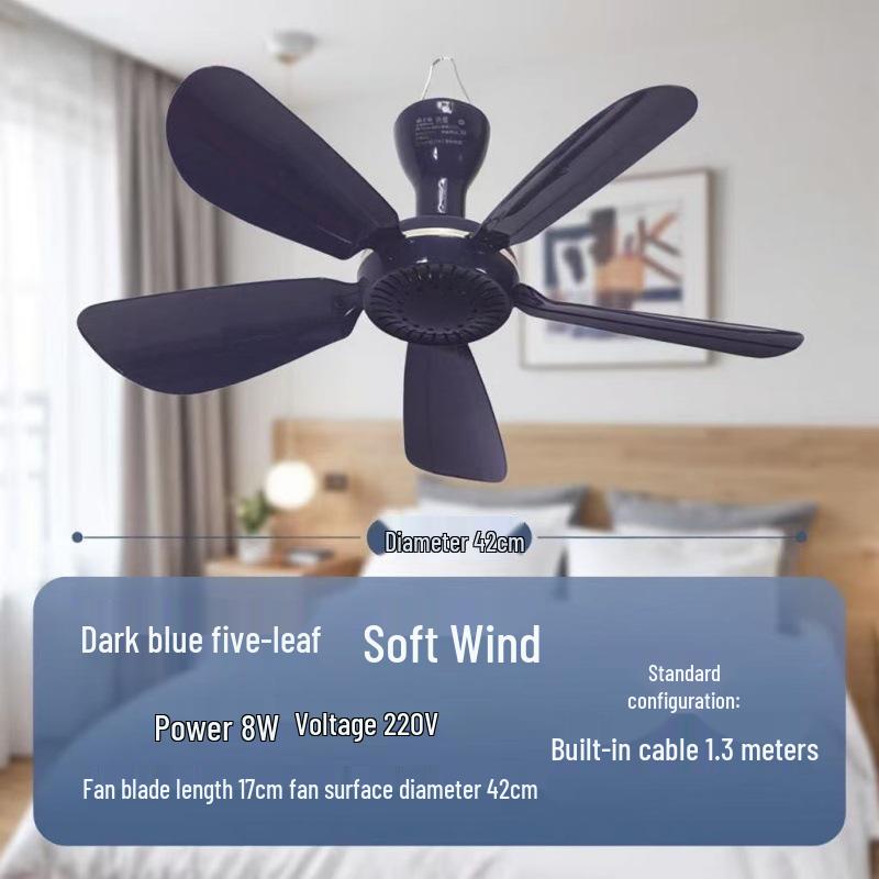 

Silent Mini Ceiling Fan for Student Dorm Rooms with Mosquito Net